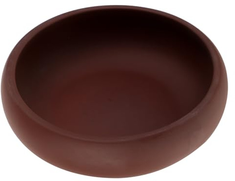 FUNOMOCYA Traditionelle Chinesische Teeschale 600 Ml Ton Rustikale Teeschale für Teezeremonie Kamin Zubehör Braun Vintage Teetasse für Innen und Außenkamin