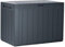 Garden Storage Box Plastic Organizer Outdoor Vertical Boards Lood Bench Large Deck Cushion Organizer Furniture Lid Container Boarde (Anthracite, 190L)