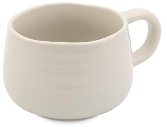 Jamie Oliver Big Love White Cosy Cuppa, Speckled Stoneware Coffee, Tea Mug, Ideal for Any Occasion, Dishwasher, Microwave, 12.7oz, 375ML, 13x10x7CM
