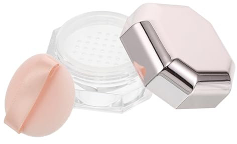 Didiseaon Mini Loose Powder Box Travel Container Empty Refillable Case for Makeup Setting Powder Brush for Go Use