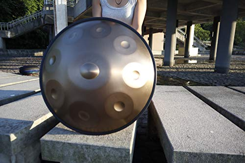 Handpan mit 9 Tönen in D Kurd von hochwertigem Musikinstrument (440 Hz, Generation 4)