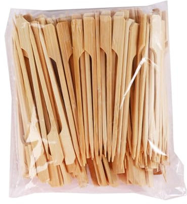 Lot de 100 brochettes à fruits pour barbecue, petites brochettes en bois pour griller, cuisine en plein air