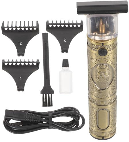 ABOOFAN Elektrischer Präzises Buddha Kopf Ladegerät Haarschneider mit USB Vier Metallgehäuse 1200mah Akku Kämme Haarschneiden für Friseursalon