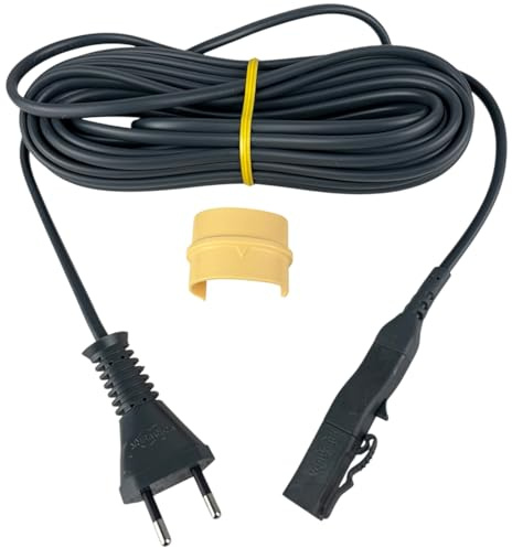 eRicambi® Cavo Alimentazione 10 Metri 230V Compatibile con Vorwerk Folletto VK200 VK220 VK220S - Codice 58067 - Ricambio per Aspirapolvere