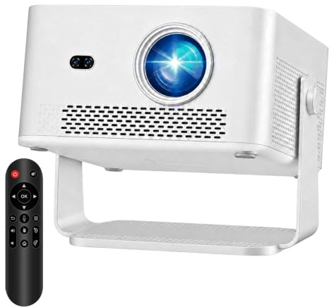 Reagle R-MOVIELUM-P60 Proyector con Androdi14, Smart TV Integrado Full HD 1080P Nativo Compatible 4K 1100 ANSI 40-140 Pulgadas WiFi 5 Bluetooth 5.1 Enfoque Automático Keystone HDMI USB Cine en Casa