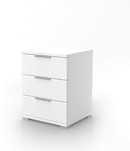 Vicco Nachttisch Florenz, Nachtkommode, Weiß, 46.2 x 60 cm