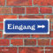 WERBEPUNKT. Schild im Straßenschild-Design Eingang rechts 30 x10 cm Alu-Verbund