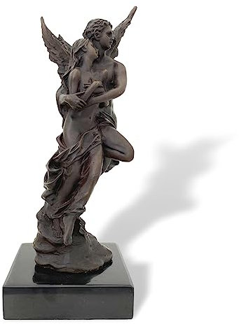 Bronzeskulptur Cupid Psyche nach Henry Godet Antik-Stil Figur Statue Bronze Replik Kopie