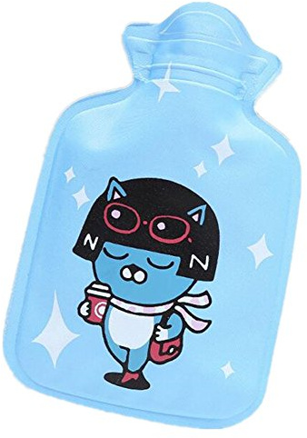 Wärmflasche, Chickwinog mit niedlicher Cartoon Wasser Flaschen (Blauer Fisch)