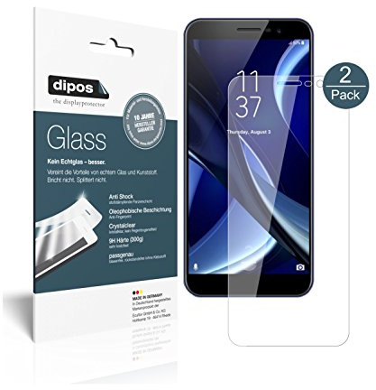 dipos 2x Displayschutzfolie 9H klar für HOMTOM S16