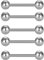 FECTAS Zungenpiercing, Brustwarzenpiercing, 14 g, Chirurgenstahl, 12/14/16/18 mm, Edelstahl, ohne Stein, Edelstahl, Ohne Stein
