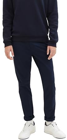 TOM TAILOR Denim Herren Slim Fit Chino Hose mit Gürtel
