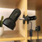 Zevnico Clip Lamp, Black Clip Light for Bed, Adjustable 360° Rotating E26 E27 Clamp Lamp for Book Reading, Spotlight with Plug, Portable Desk Shelf Table Headboard Bedside Light