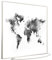 STEINFELD Bild Infrarotheizung mit Thermostat | Made in Germany | viele Motive 350-1200 Watt Rahmen silber (1200W, 026 Weltkarte Weiß)