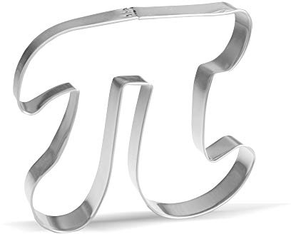 Keewah 10 cm große Pi Schild Ausstechform – Edelstahl, 1-teilig, Silber, Poliert, 1 Stück