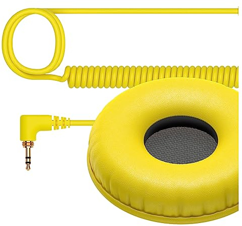 Pioneer DJ HC-CP08-Y CUE1 Series Cuscinetti auricolari e cavo a spirale, giallo