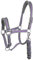 York Halfterset Halfter mit Strick Calipso Halfter & Strick gepolstert 5 Farben (Cob, grau/violett)