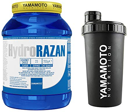 Yamamoto Nutrition Hydro RAZAN Integratore Alimentare a Base di Proteine - 700 g (Cioccolato, 700 g + Shaker)
