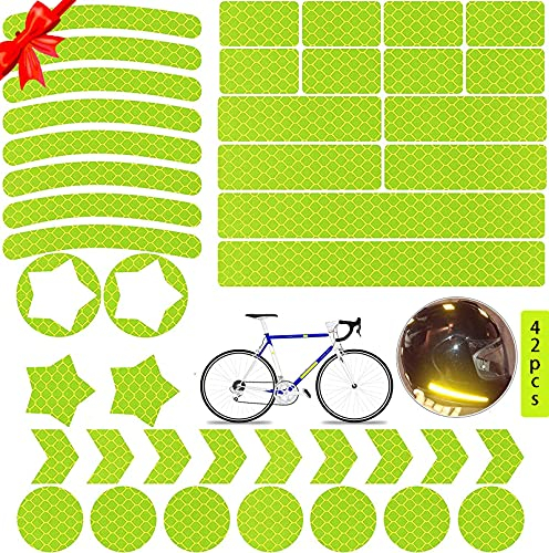 LSUO BAOFU Reflektoren Aufkleber Sticker,Reflektor Sticker Fahrrad,Reflektierende Aufkleber Reflektorband zur Sicherungsmarkierung von Kinderwagen,Fahrrad, Helmen mit Stickern, hochreflektierend