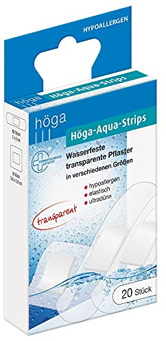 Höga-Aqua-Strips wasserfeste, transparente Pflaster in verschiedenen Größen, Klein