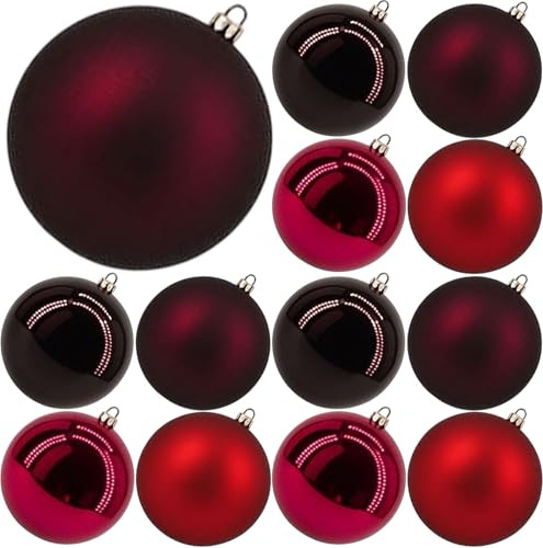 Weihnachtskugeln 24 Stück - Christbaumkugeln - bruchsicher und stoßfester - Christbaumschmuck Ø 10cm Baumschmuck Weihnachten Deko - Spezial Set 10541