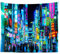 Tapisserie japonaise Shinjuku Kabuki-cho de nuit punk, japonaise, Tokyo, District City Art Décoration murale pour salon, chambre à coucher, dortoir, arrière-plan (203 x 152 cm)