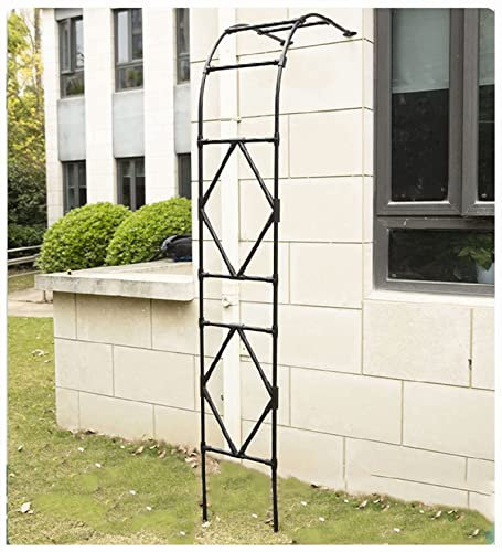 XIAOLIZI Wandbefestigung, für Pflanzen, Rosenbogen, Stahl, für Gartendekorationen, 240 cm, robust, Farbe: Weiß, Größe: 260 x 240 x 40 cm