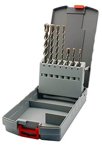 NORTOOLS Drill Bit Sets7 PCS Rotary Hammer SDS Plus Drill Tungsten Carbide Tip with Cross Head PGM Mark Power Tools