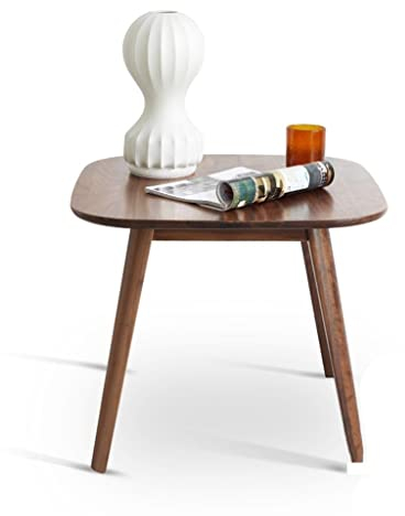 Beistelltische Couchtisch Massivholz Beistelltisch Einfaches Sofa Beistelltisch Schlafzimmer Wohnzimmer Couchtisch Schwarzer Nussbaum Kleiner Quadratischer Tisch