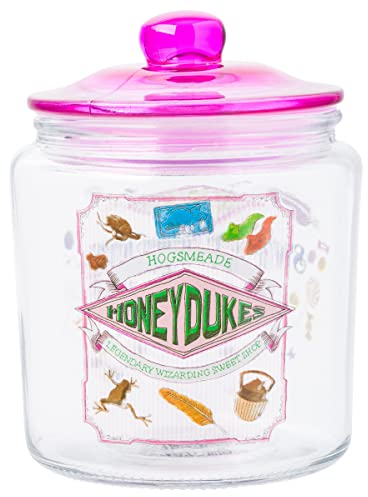 Silver Buffalo Harry Potter Hogsmeade Honeydukes - Barattolo in vetro con coperchio, per biscotti, snack, caramelle (piccolo)