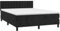 vidaXL Boxspringbett mit Matratze LED Polsterbett Bett Doppelbett Bettgestell Bettrahmen Lattenrost Hotelbett Schlafzimmerbett Schwarz 140x200cm Samt