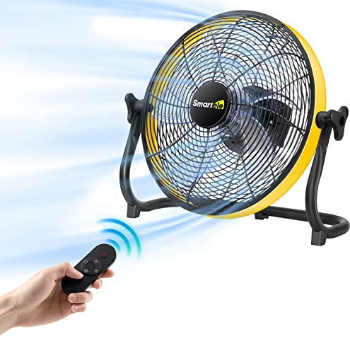 Smartele 16 Portable Battery Operated Fan with Remote Control,30H Run Time, Rechargeable Cordless Fan for Camping Travel Tent Hurricane Home