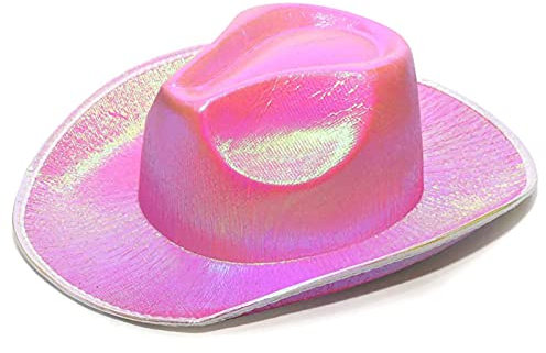 Miolasay Damen Cowboyhut mit Plüschbesatz und Kordelzug, verstellbar, Western-Disco-Fisch, Fischhut, ausgefallener Feiertagsparty-Kostüm, Zubehör (groß, Rosa, Einheitsgröße)