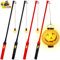JSUEU Laternenstäbe LED, 4 Stück Laternenstab Kinder Elektrischer 50 cm Laternenstab Mit LED Leuchtstäbe Laterne für St Martin Kinderpartys Kindergarten Kostümpartys Zauberstäbe Halloween Dekoration