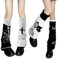 XEPST 2 Pairs Y2K Harajuku Kawaii Leg Warmers for Girls Women, Lolita Knit Socks Gothic Cover for 80s Accessories