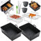 Lifemaison 8pcs Reusable Silicone Air Fryer Liners,Air Fryer Accessories for Salter EK4548 Double Basket,Dual Air Fryer Racks & Paper Lining Accessories,Compatible with Oven,Microwave,Black