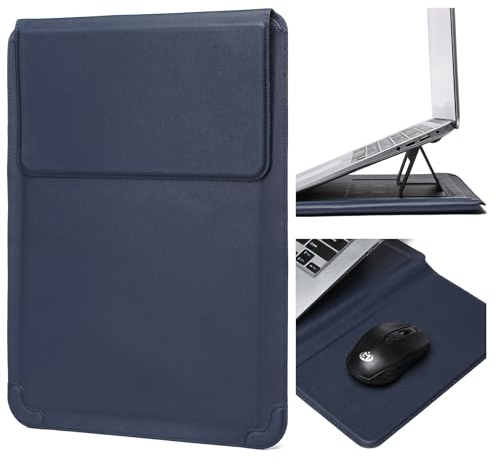 Hyfant Custodia per computer portatile con supporto e tappetino per mouse da 13-14 pollici, custodia protettiva per computer portatile, custodia sottile per MacBook Air/Pro, Dell, Lenovo, ThinkPad,