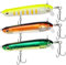TRUSCEND Topwater Bleistift Angelköder mit doppelt schwimmendem rotierendem Schwanz, Oberflächenstift-Plopper, Langwurf, Premium-Bassköder mit Knock-Rassel, Walk The Dog Swimbaits für Süßwasser