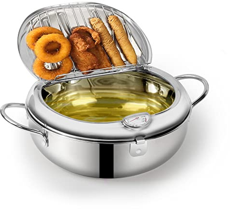 Tempura Japanese Style Deep Fryer, Tvvtuww, 7.9/2.2L, 304 Stainless Steel