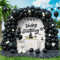 Palloncini Neri, 143 pezzi Dimensioni Diverse Nero Opachi Arco Palloncini Kit per Donne Bambino Festa di Compleanno Battesimo Matrimonio Halloween Capodanno Carnevale Pensione Laurea Baby Shower