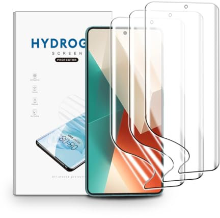 nvskvd Protector de Pantalla para Xiaomi Redmi Note 13 5G, 3 Piezas TPU Suave Película Protectora HD Transparente Flexible Suave Películas de Hidrogel (NO vidrio templado)