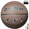 Dingbear Basketball Größe 7 mit Pumpe – Basketballspieltraining für Drinnen und Draußen/Straßenbasketball, PU-Material, Geeignet für Jugendliche und Erwachsene (Braun)