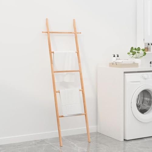 Rantry Porte-serviettes échelle en bois massif de noyer 170 cm Escalier à main
