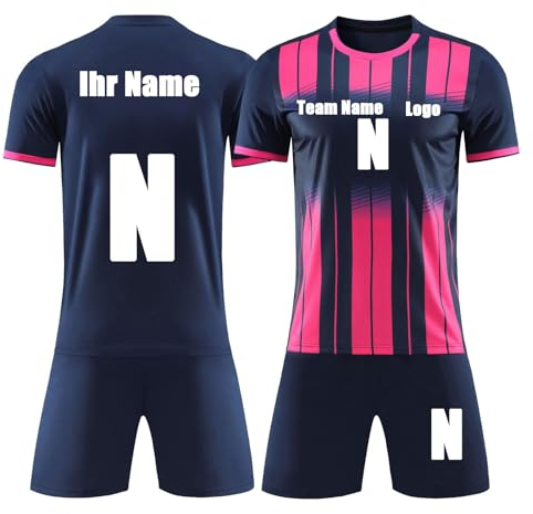 Generisch Fussball Trikot,Deutschland Trikot em 2024,Anpassbarer Name und Nummer Logo Fußball Trikot kinder Erwachsenen Jungs Herren,T-Shirt Shorts