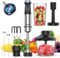 Ganiza 6 in 1 Hand Blender, Stainless Steel Blade, 15 Speed Electric Blender, Hand Blender with 800ml Mixing Bowl, 600ml Chopper, Whisk,