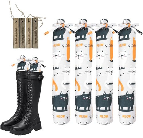 KYVANDO Boot Trees for Tall Boots, Includes cedar wood inserts, Boot Holders for Tall or Cowboy Boots., Cartoon Cats, normal