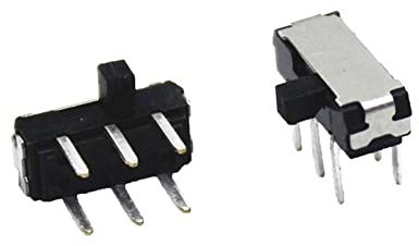 EBGAZSPD 100 pièces Noir 6 Broches côté allouer Six Pieds insérer Directement Interrupteur à Bascule Miniature Tactile