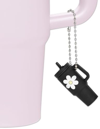 Mini Cup Keychain, Mini Tumbler Keychain for Stanley Cup, Cute Accessories for Stanley for Women Handbag Backpack Purse (Black)