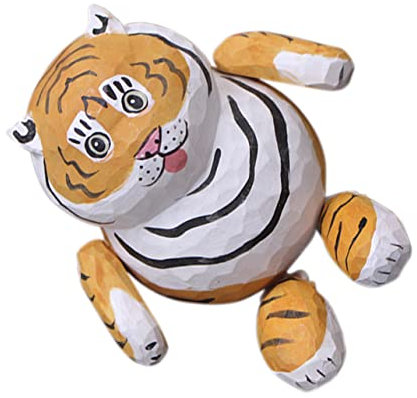 PRETYZOOM Realistische Simulation Tiger Craft Leichte Tragbare Holz Tiger Schmuck