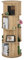 Relaxdays Bücherregal drehbar, 20 Fächer, H x D: 137 x 50 cm, Holzoptik, Drehregal für Bücher & DVDs, Bücherturm, Natur